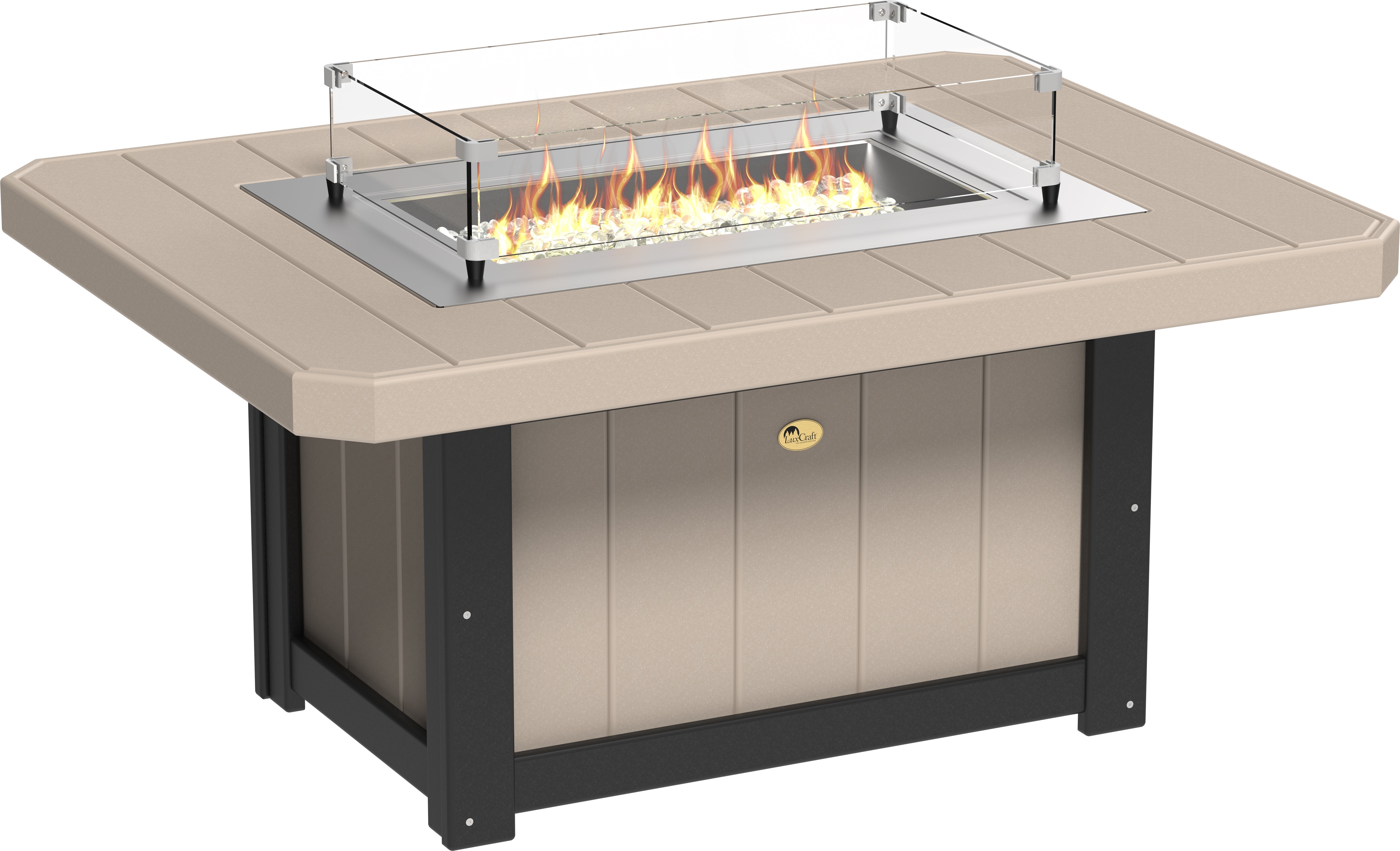 LuxCraft Lumin Fire Pit 51'' Rectangular – Designed for Gatherings