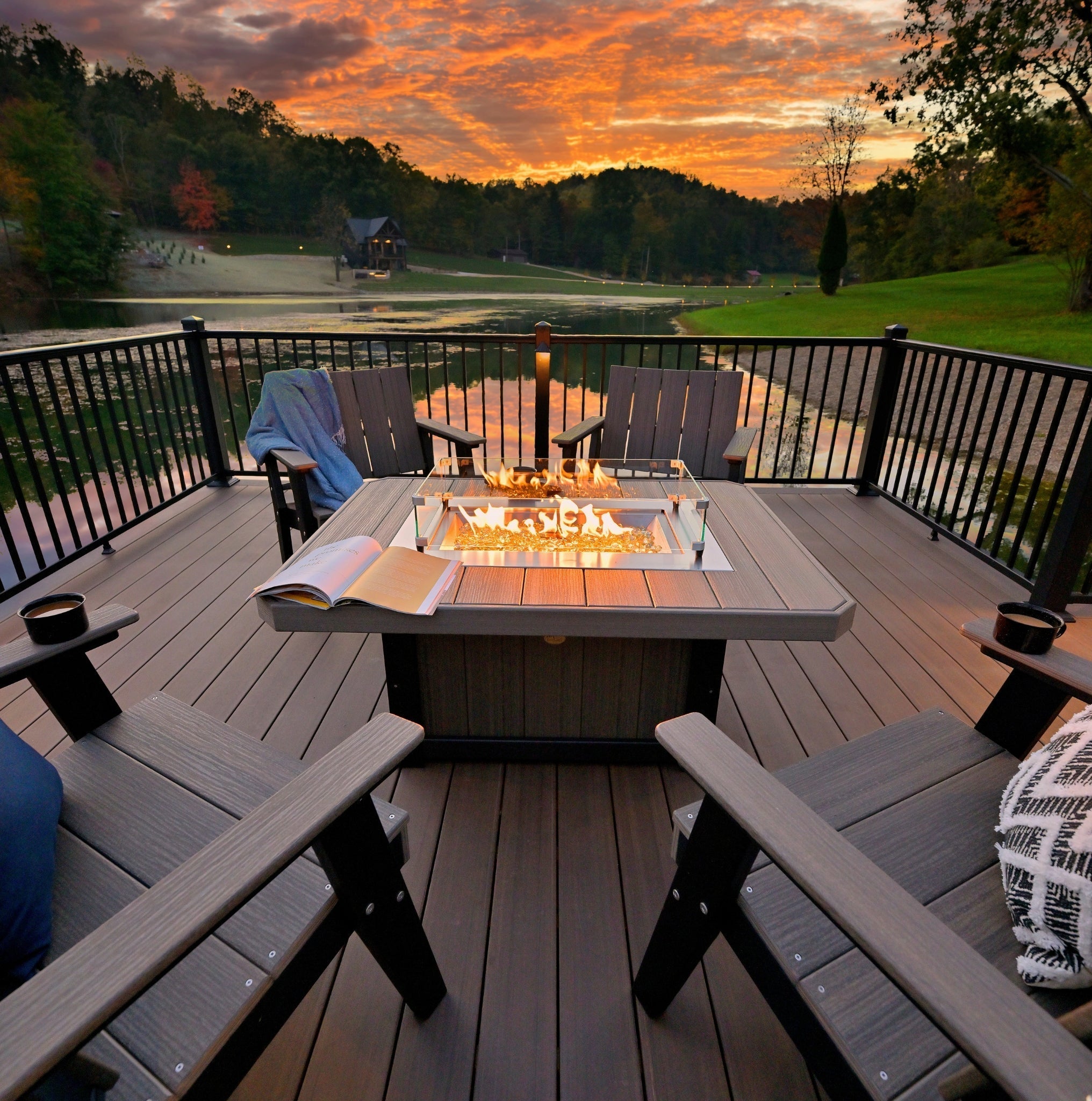 LuxCraft Lumin Fire Pit 51'' Rectangular – Designed for Gatherings